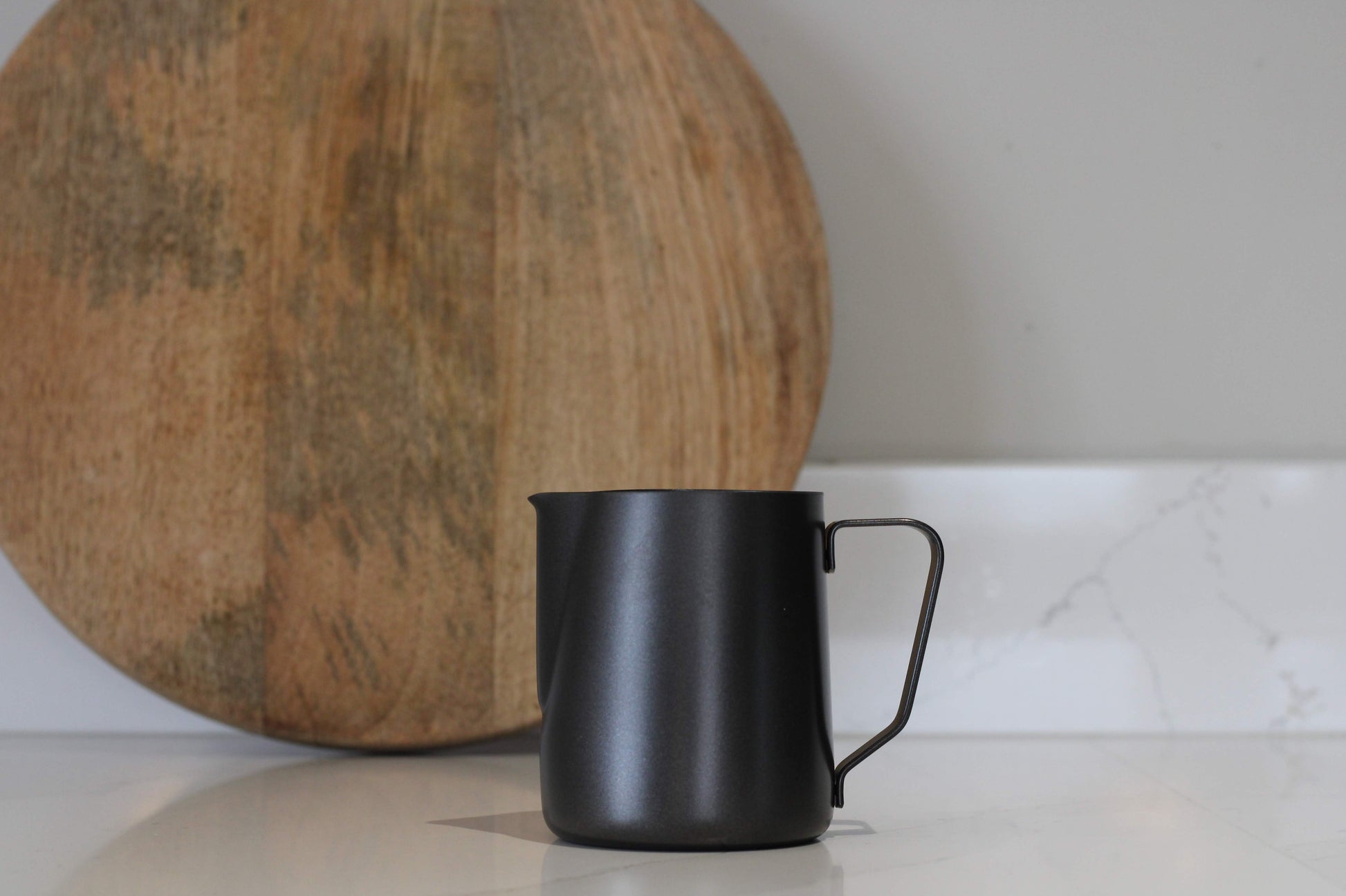 Black Stainless Steel Milk Jug - 9cm height x 7cm diameter