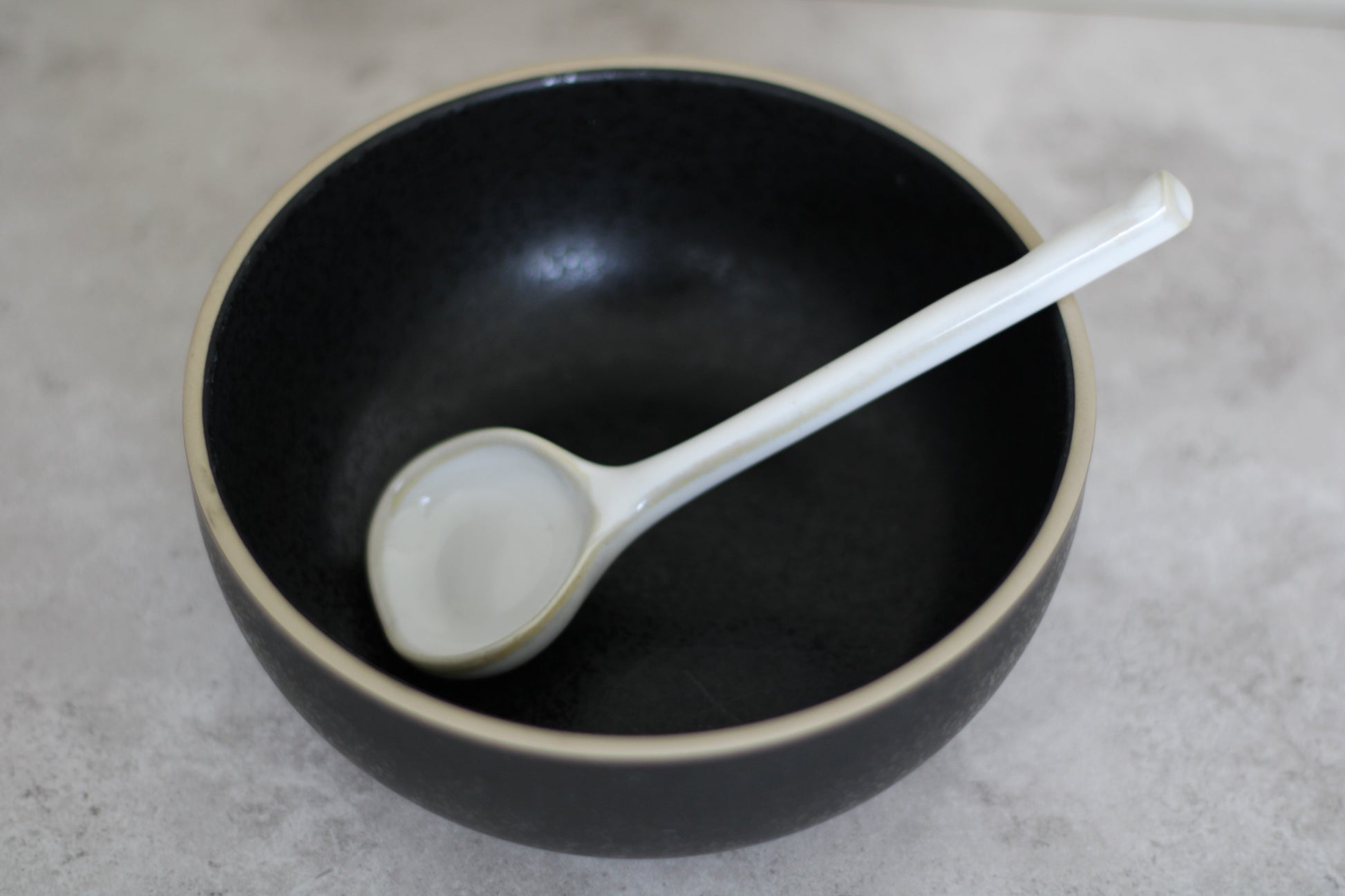 White Ceramic Spoon - 16cm