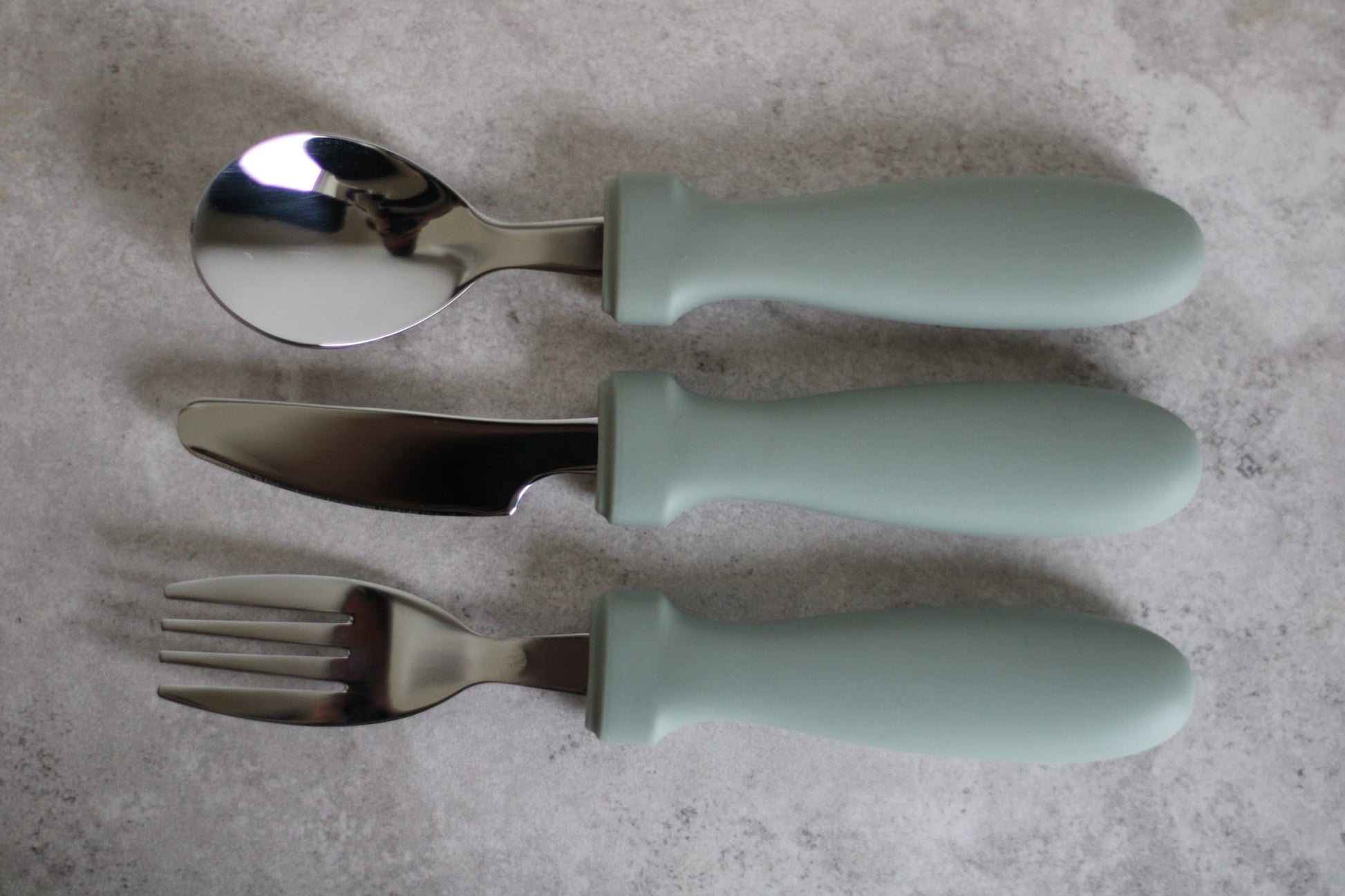 Sage Green Children's 3 piece cutlery set