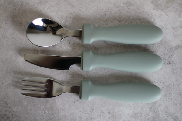 Sage Green Children's 3 piece cutlery set