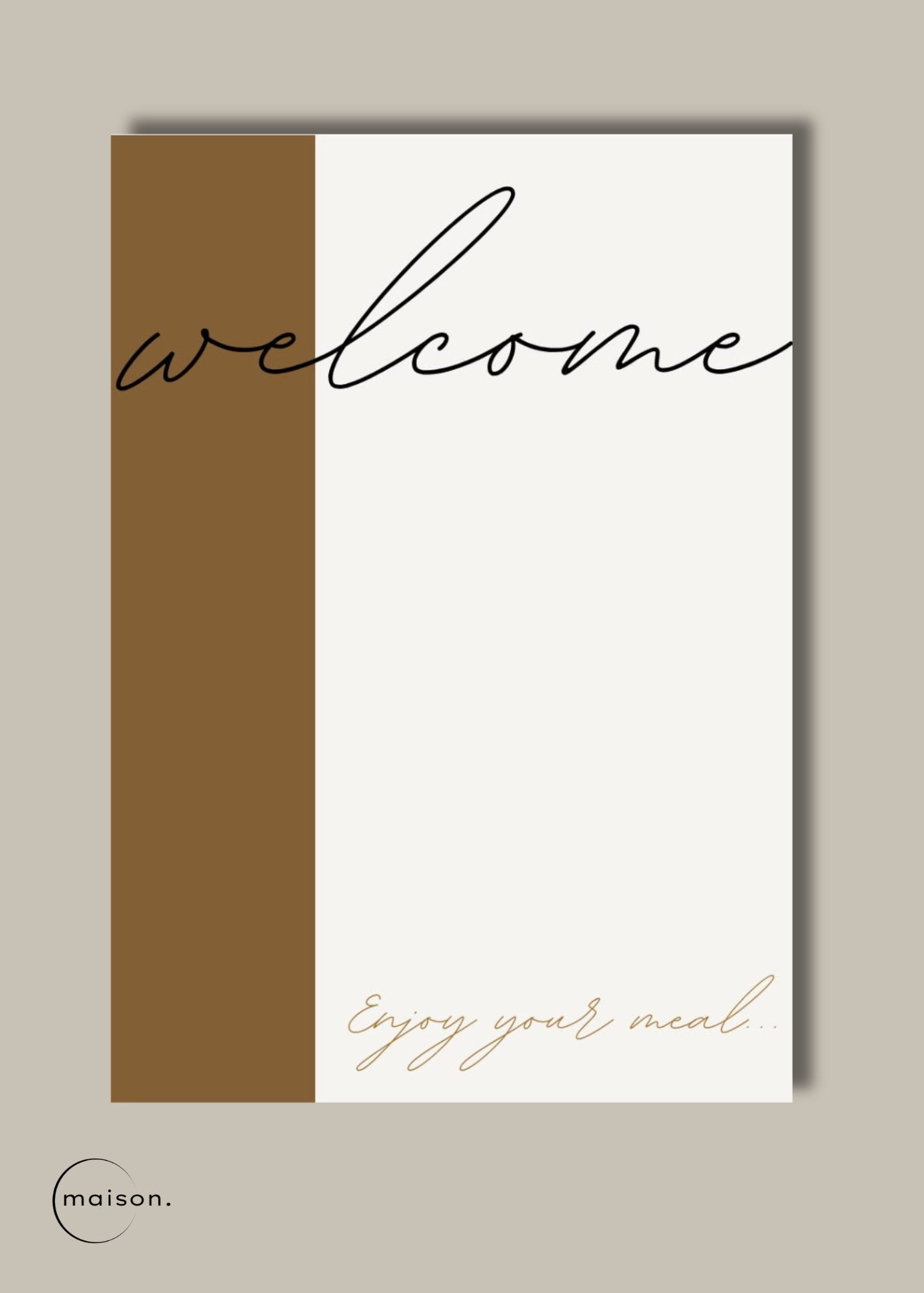 Contrast Coffee Name Place Cards| 30 Pack