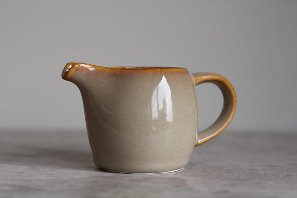 Beige Ceramic Jug with Handle