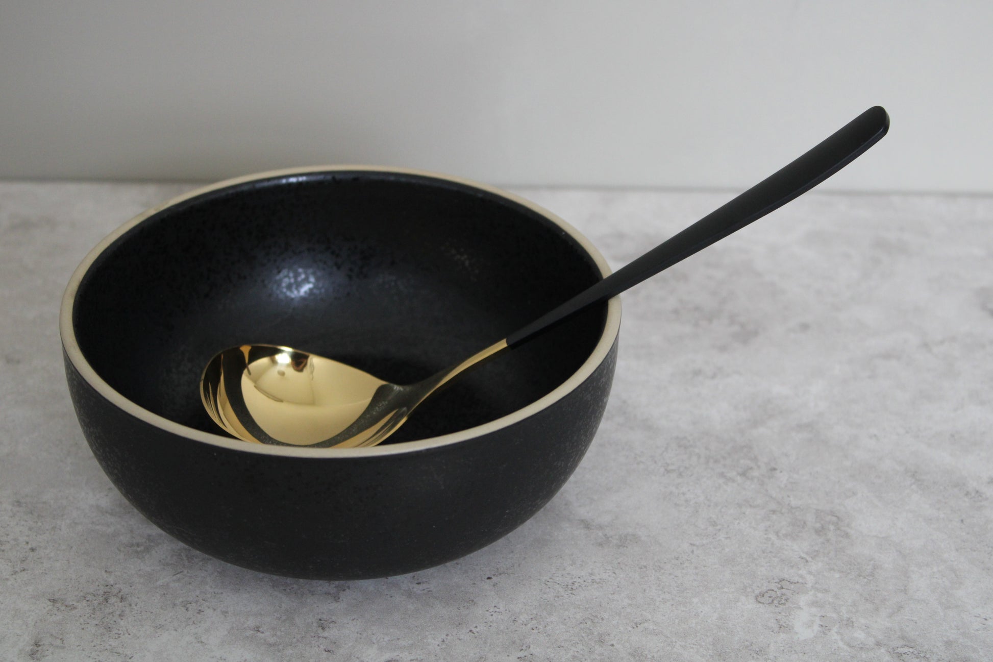 Black and Gold Serving Ladle - 20cm