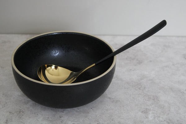 Black and Gold Serving Ladle - 20cm