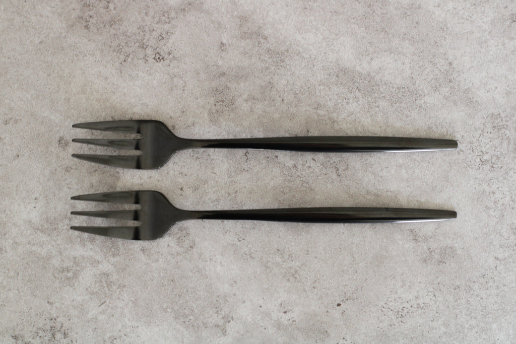 Black Snack Forks - 13cm set of 2