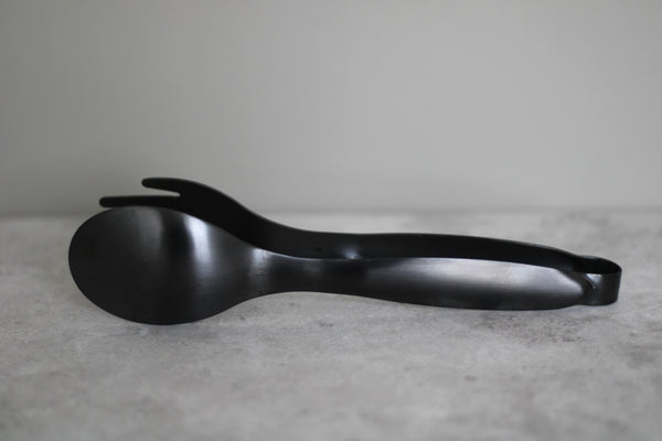 Black Stainless Steel Serving Tongs - 20cm