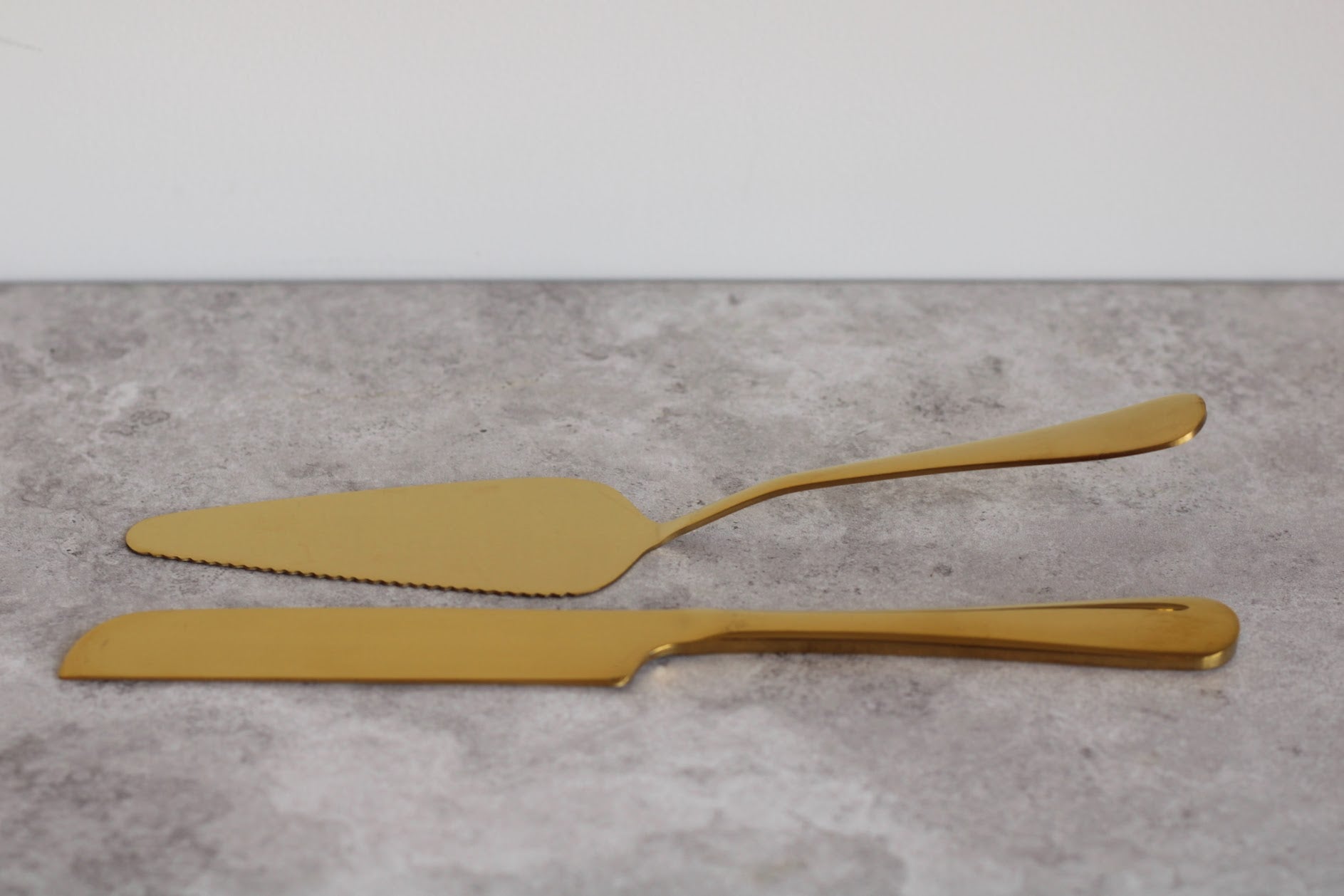 Gold 2 piece Cake Server Set