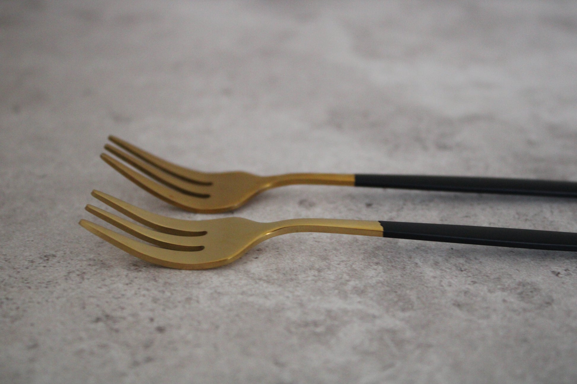 Black and Gold Snack Forks - 13cm set of 2