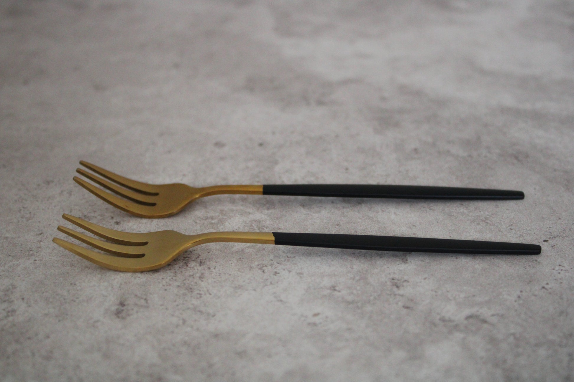Black and Gold Snack Forks - 13cm set of 2
