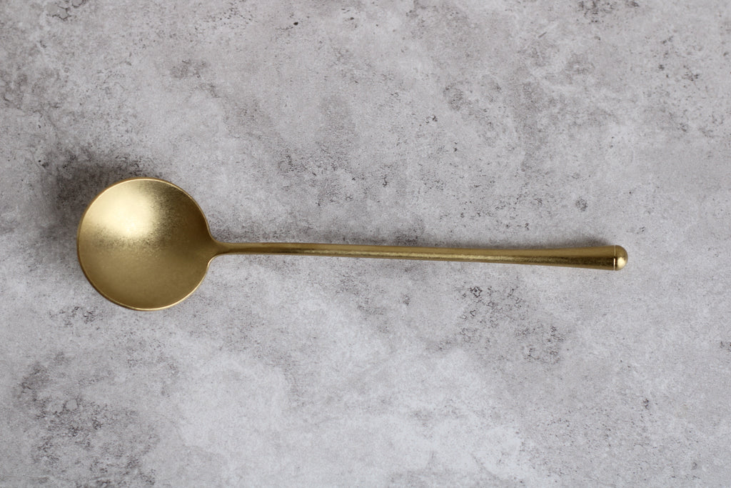 Gold Premium Dip Spoon Stainless Steel - 18x4.5cm
