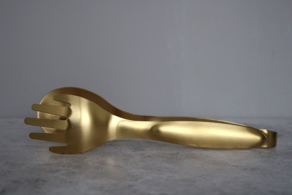 Gold Stainless Steel Serving Tongs - 20cm