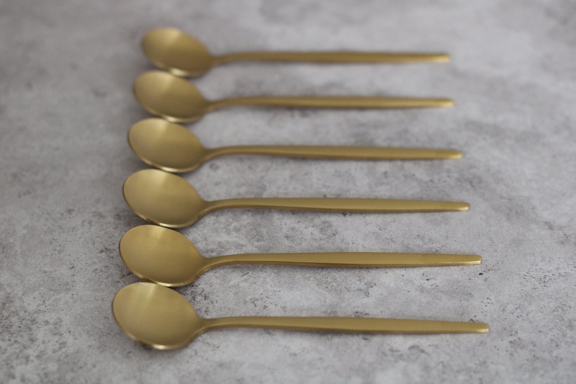 Gold Stainless Steel Teaspoons - Set of 6