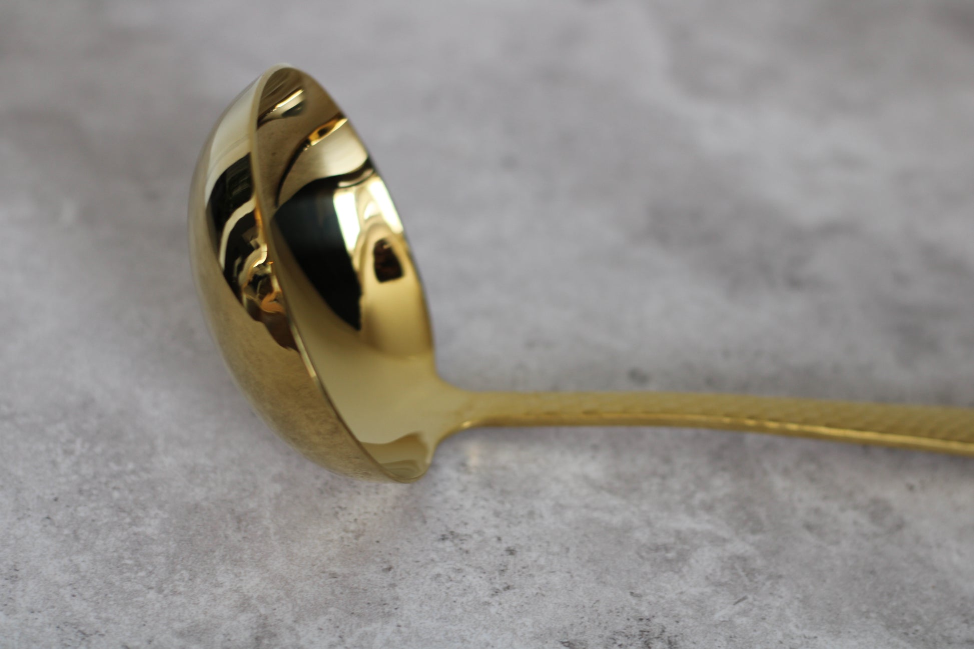 Stainless Steel Gold Textured Ladle - Extra Large - 30x8cm