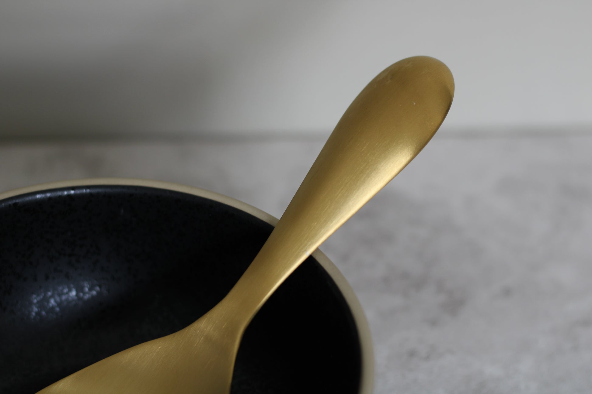Gold Stainless Steel extra wide Serving Spoon - 20x7cm