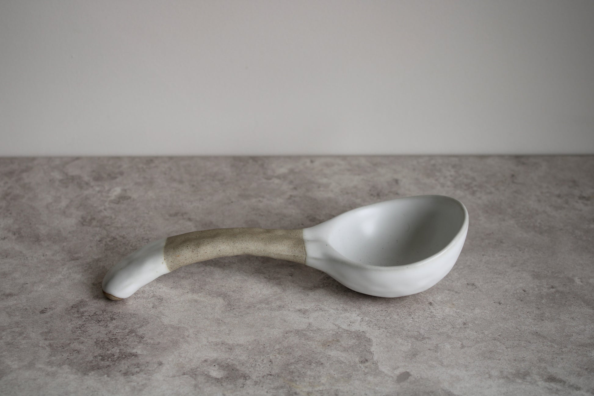 Extra Large Ceramic Soup Ladle White