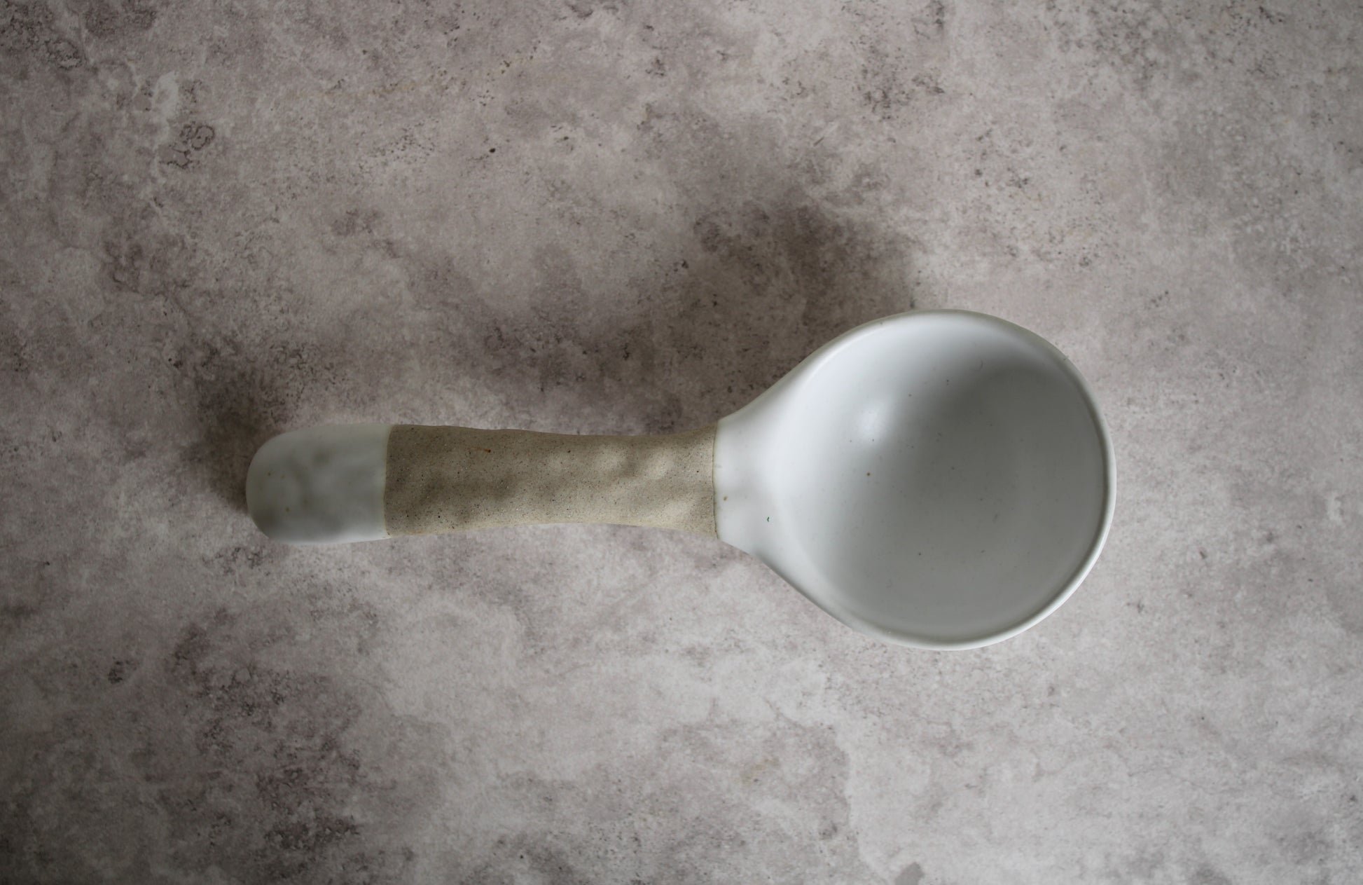 Extra Large Ceramic Soup Ladle White