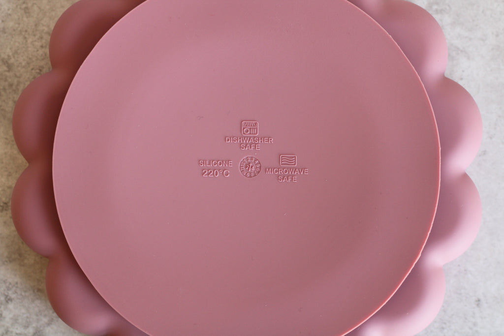 Berry Pink Children's 3 piece suction plate set