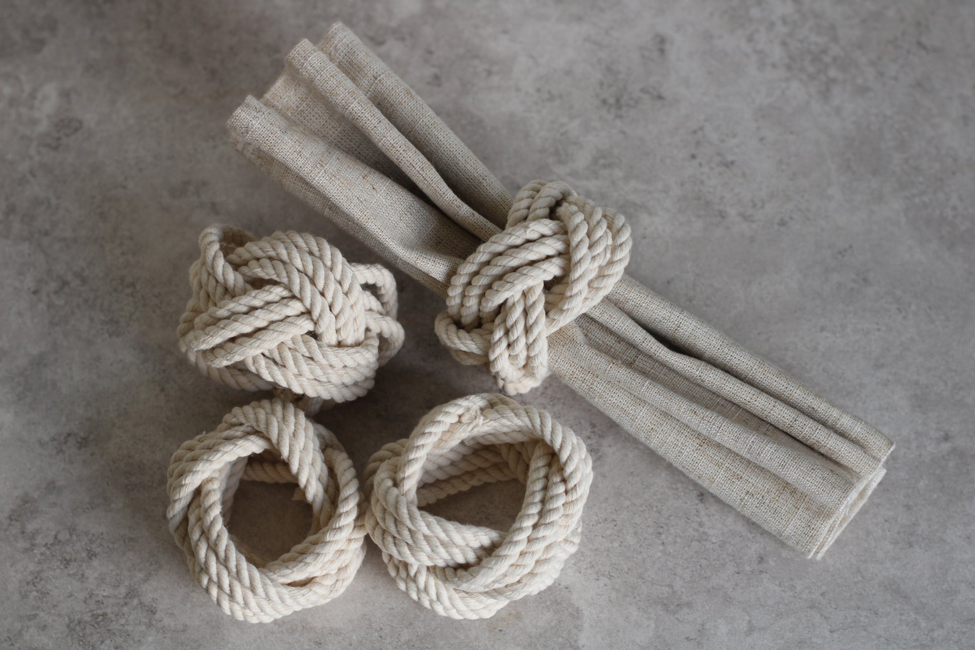 Rope Napkin Rings Set of 12