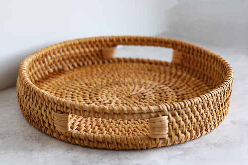 25cm Rattan Tray