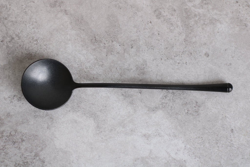 Black Premium Dip Spoon Stainless Steel - 18x4.5cm