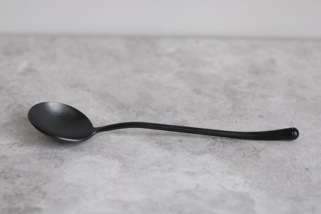 Black Premium Dip Spoon Stainless Steel - 18x4.5cm