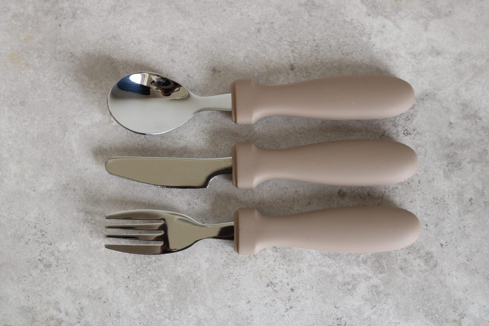 Taupe Children's 3 piece cutlery set