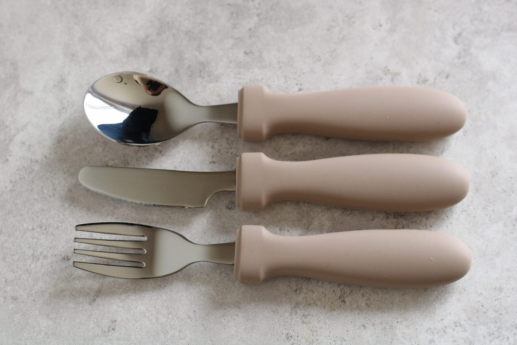 Taupe Children's 3 piece cutlery set