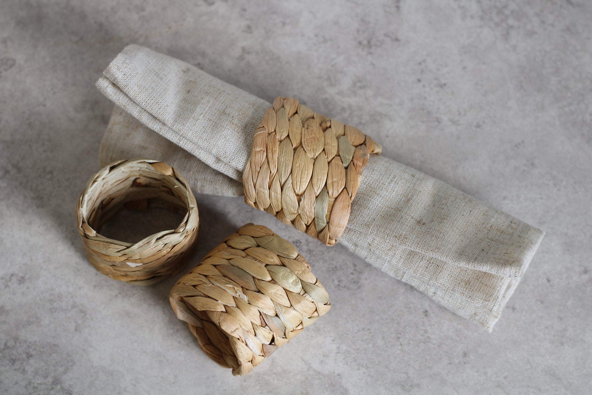 Woven Napkin Rings Set of 6