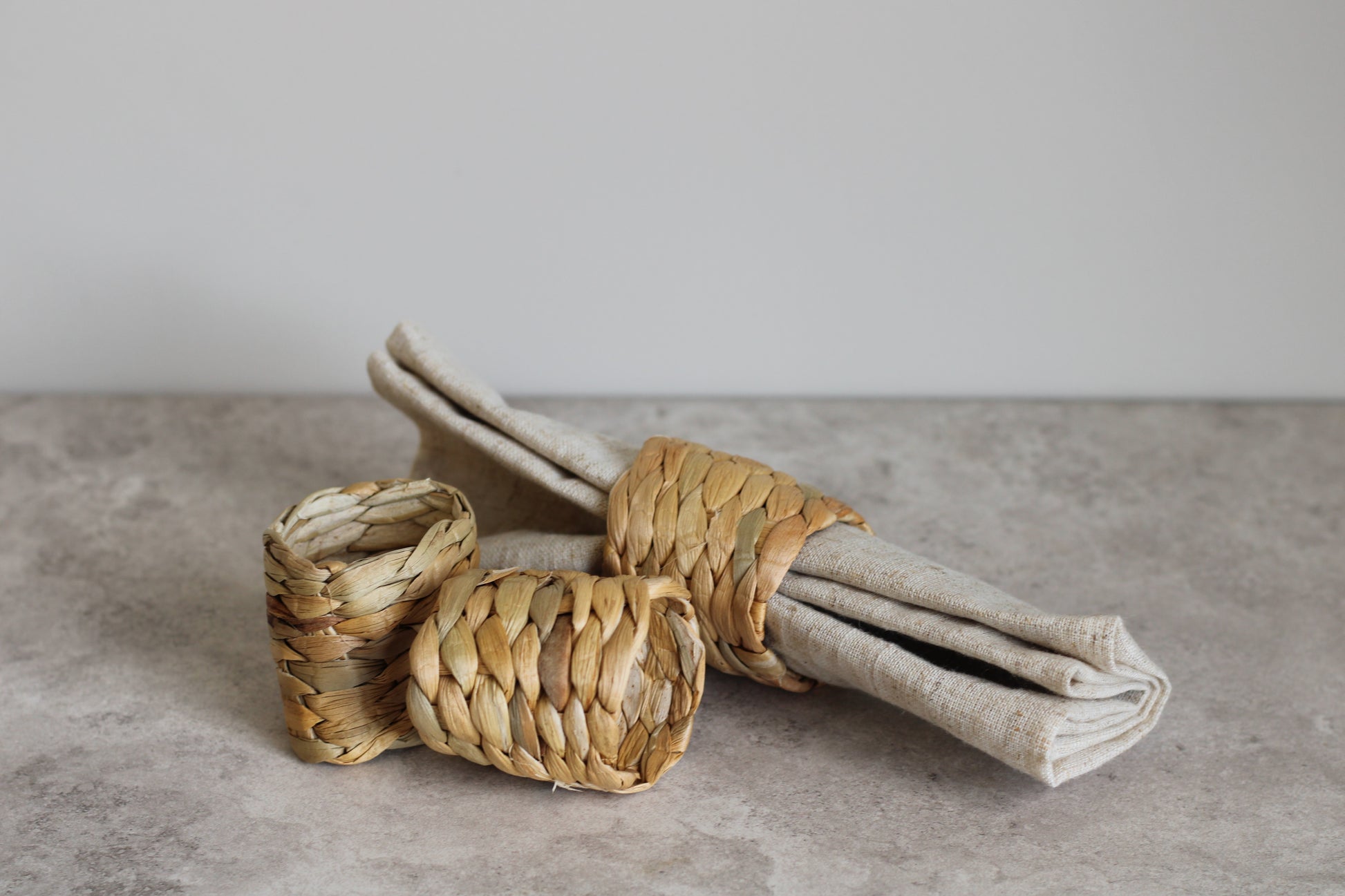 Woven Napkin Rings Set of 6