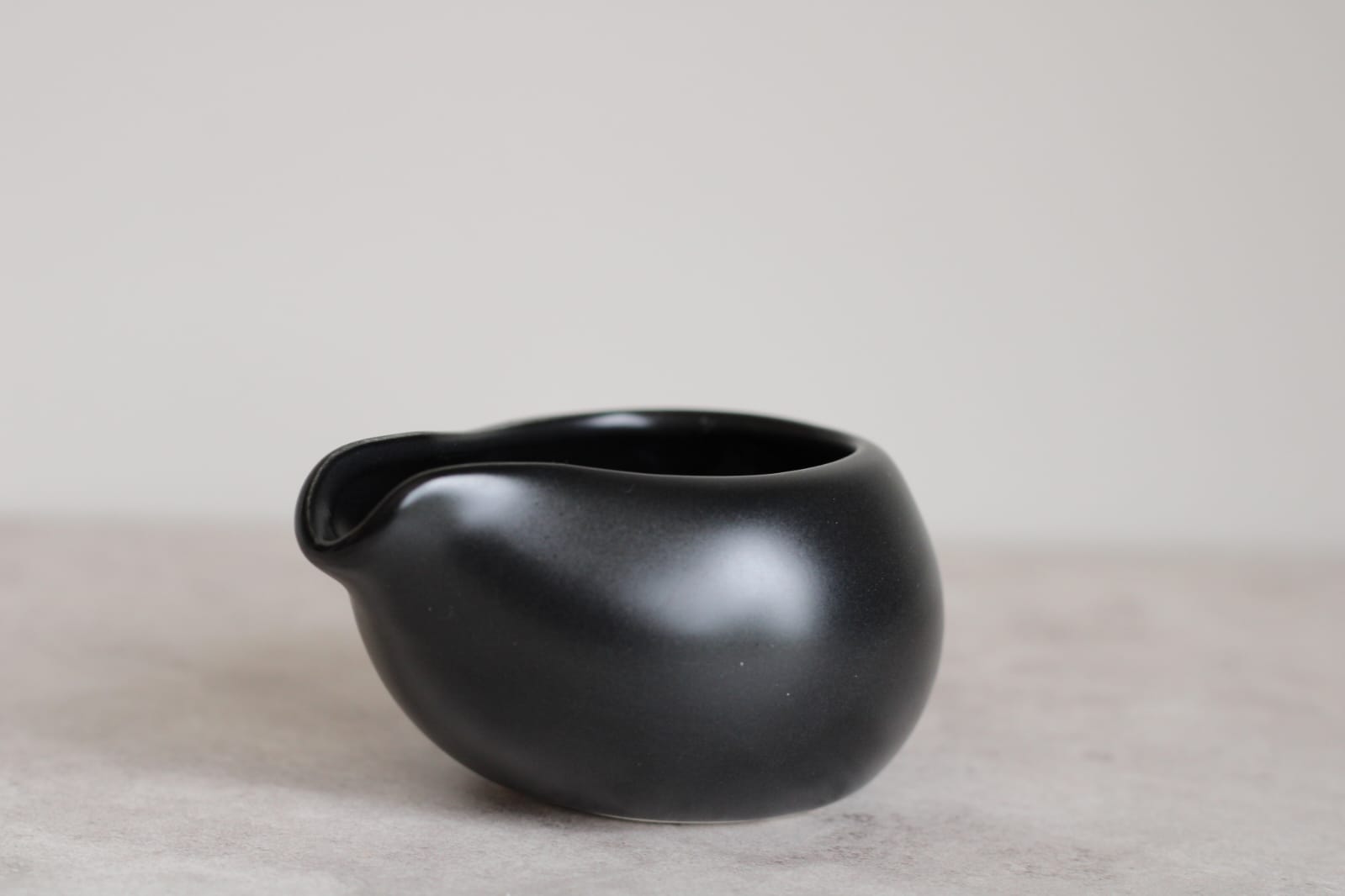 Individual Black Ceramic Jug (short)
