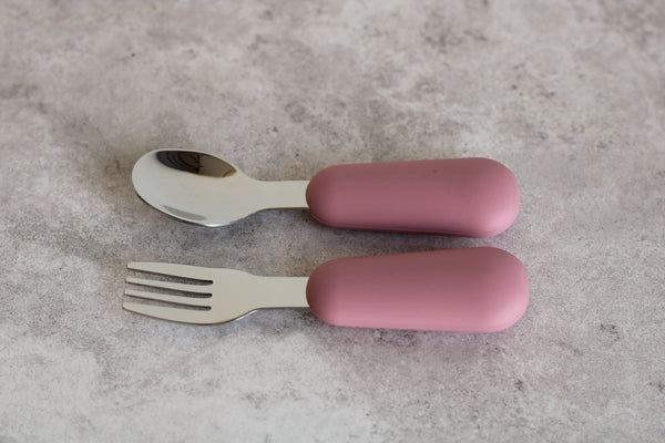 Berry Pink 2 Piece Children's Cutlery Set